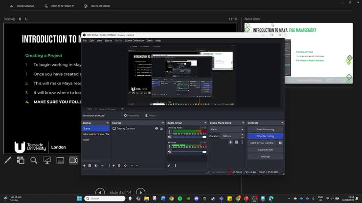 Setting a project in Maya