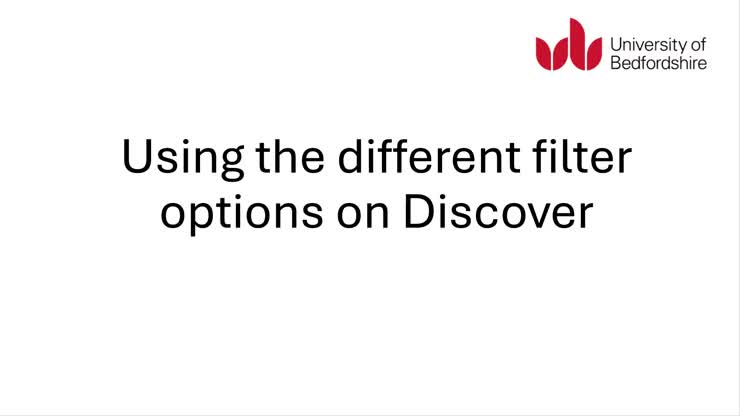 Using the different filter options on Discover 07/25