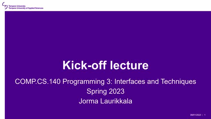COMP.CS.140 Kick-off lecture