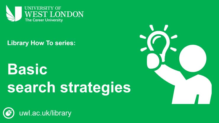Library How To: Basic search strategies Part 1