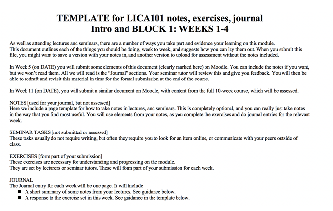 Journal Template LICA101 - description