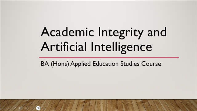 Academic Inegrity (BA Applied Education Studies)