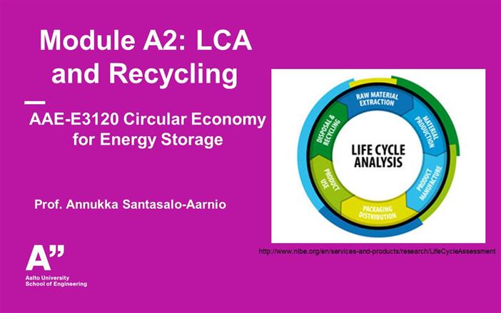 AAE-E3120: CE Module A2_LCA and recycling