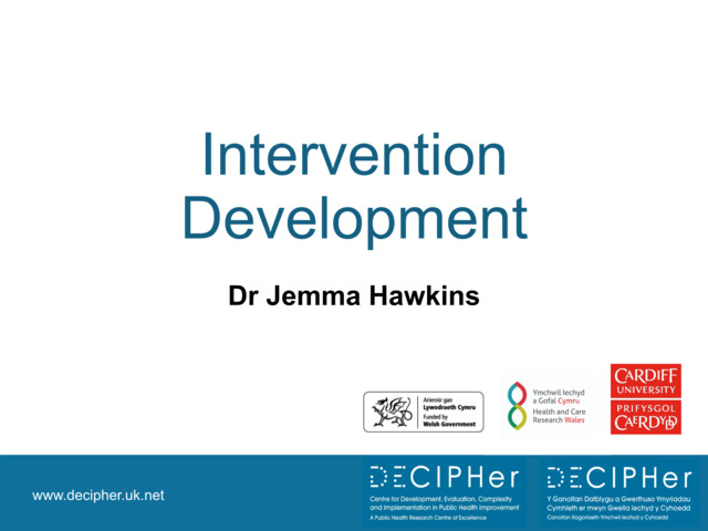 5. Intervention Development Process