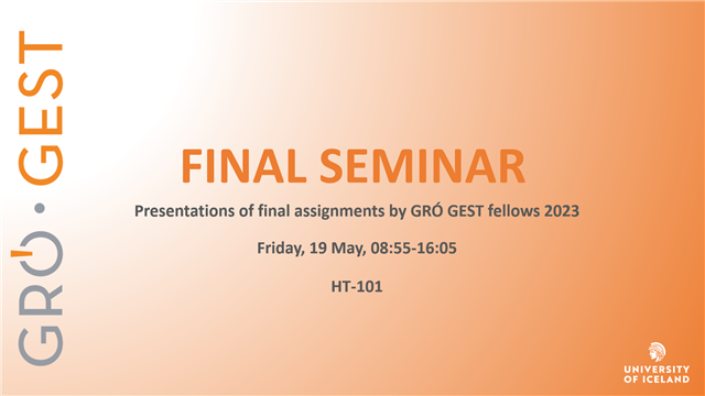 GRÓ GEST Final Seminar 2023 - Morning Session