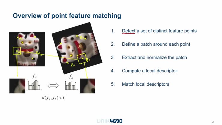7.3: Feature matching