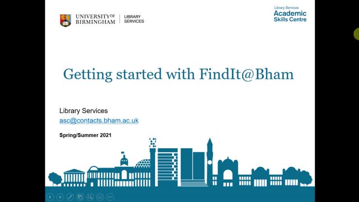 Getting started with FindIt@Bham