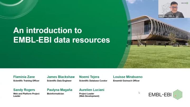An introduction to EMBL-EBI resources