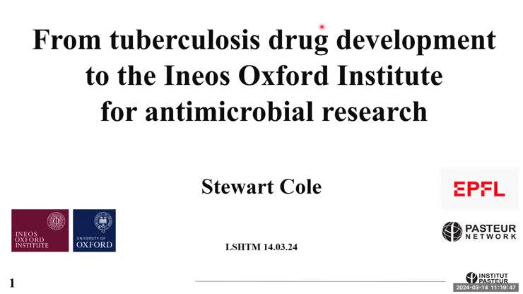 Tuberculosis and insights from Pasteur Directorship and Oxford INEOS