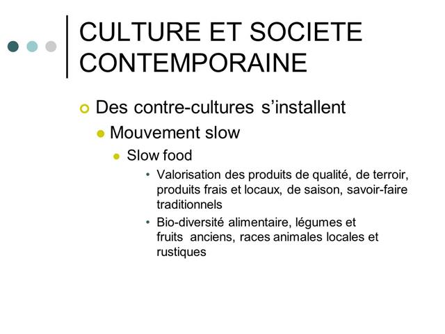Sociologie et culture Séance 10 - Culture et société contemporaine