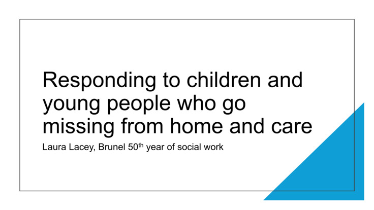 Responding to children and young people who go missing from home and care