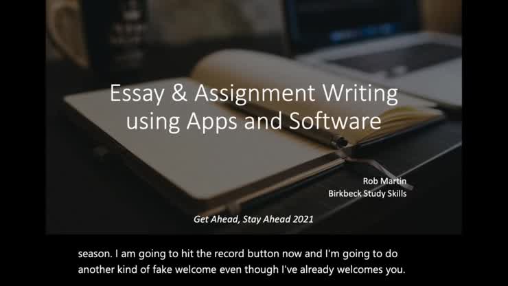 2021 09 20 Essay and assignment writing with apps and software