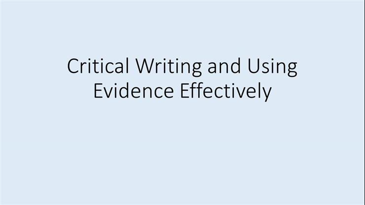 Critical writing