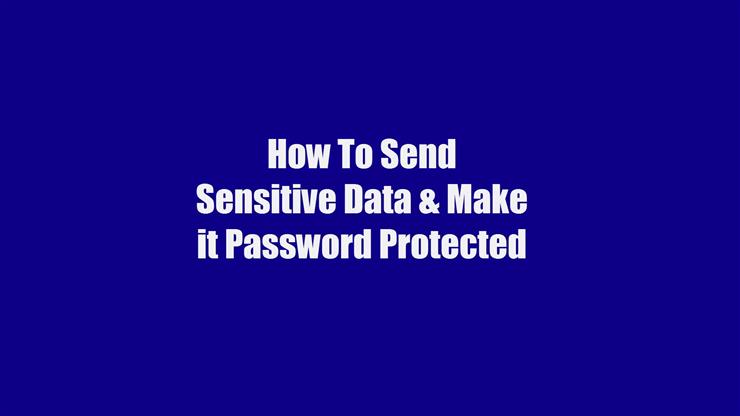 How to send sensitive data make it password protected