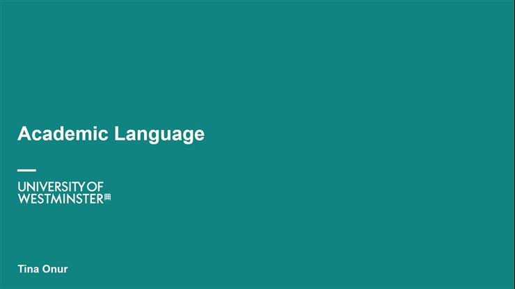 Academic Language