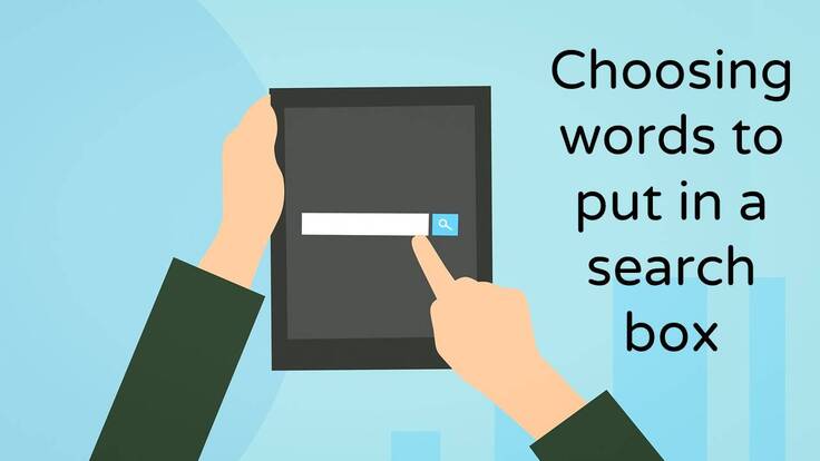 Choosing words to put in a search box