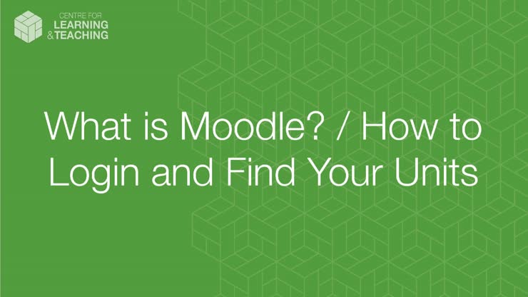 Moodle Login and Find Units
