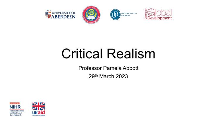 Critical Realism Training