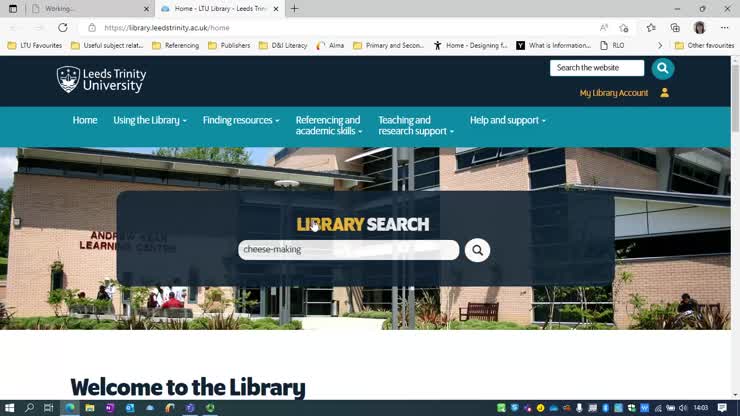 Finding journal articles in Library Search