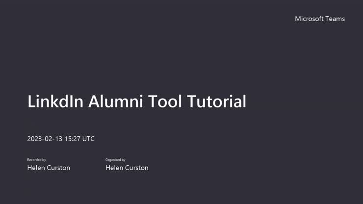 LinkdIn Alumni Tool Tutorial-20230213_152723-Meeting Recording