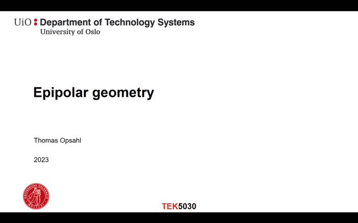 11.1 Epipolar geometry