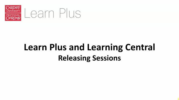 Releasing Learn Plus Sessions within Learning Central