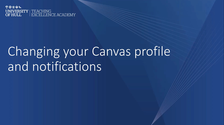 Canvas profile and Notifications
