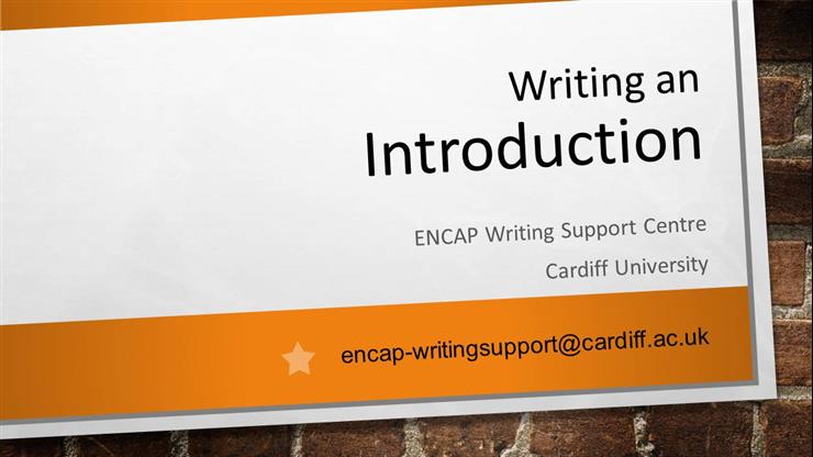 How to write an introduction
