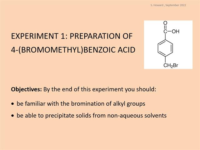 FY Chemistry Laboratory - Introduction to Experiment 1