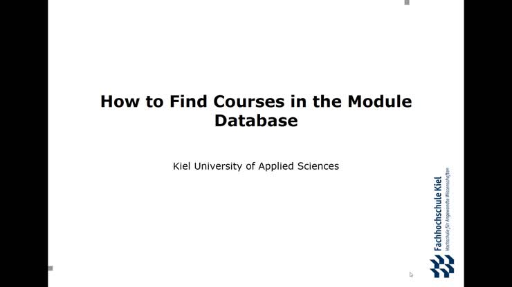 How to Find Courses in the Module Database