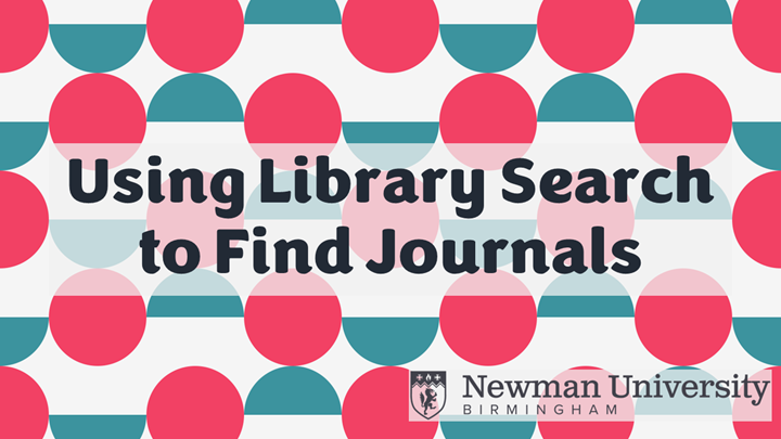 Using Library Search to find journal articles