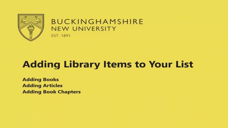 Adding Items to Your List that the Library Currently Has