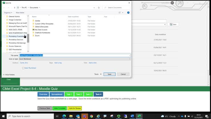 MOS Excel Project 8-4 - ANSWER