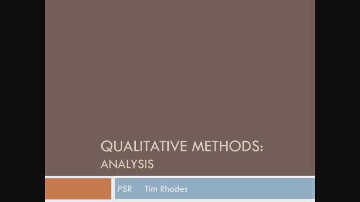 Tim Rhodes_Qualitative Methods_Analysis