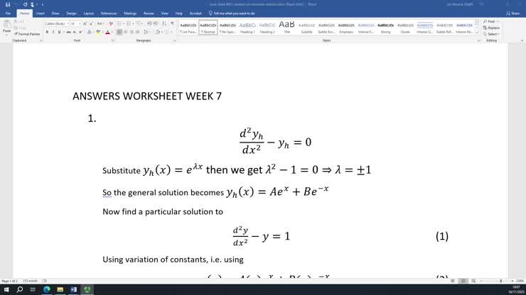 Week 9 Maths Lecture part 1