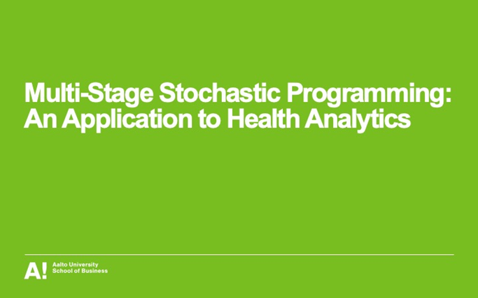 Lecture 1.6: Multi-Stage Stochastic Programming Example – Objective ...