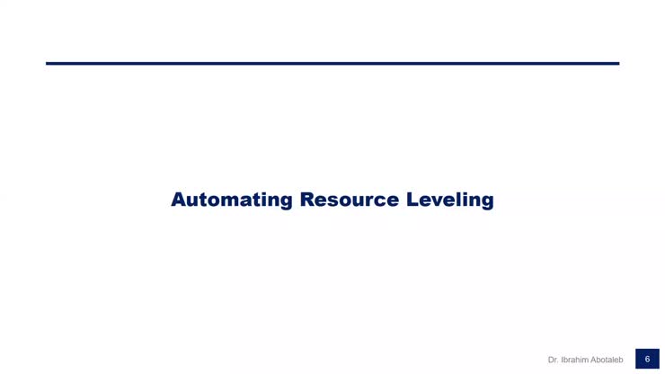 3A. Automating Resource Leveling