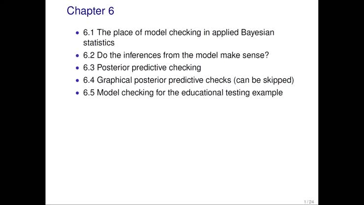 BDA Lecture 8.1: model checking