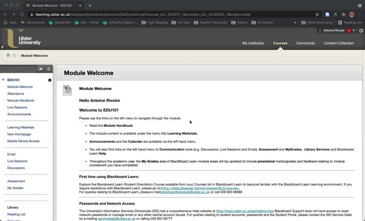Video assignment submission overview