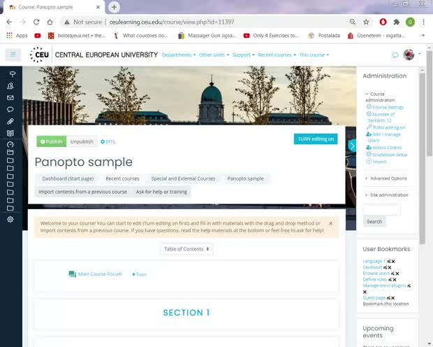 Panopto getting started