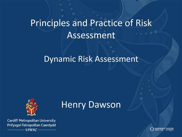 Dynamic risk assessment recording of lecture 2018