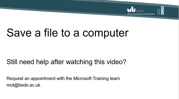 Save a file to a computer
