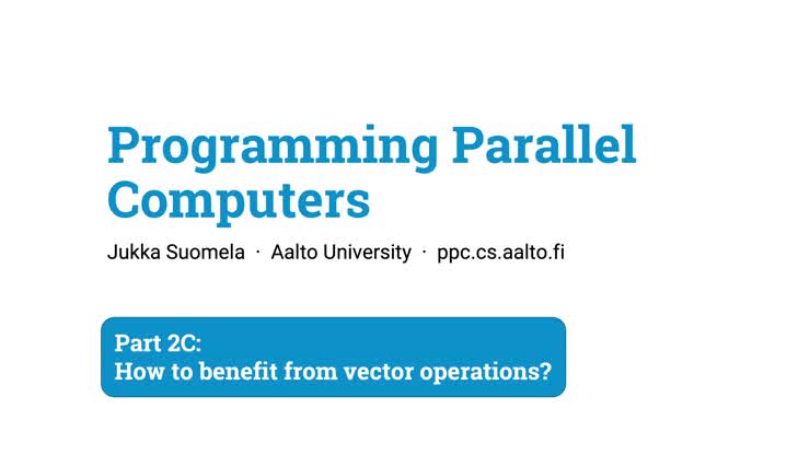Programming Parallel Computers: Part 2C