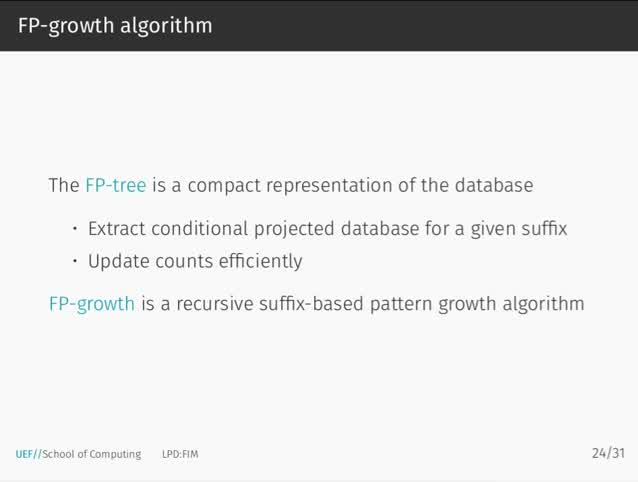 3621431 JADe:Frequent Itemset Mining -- FP-growth algorithm [c]