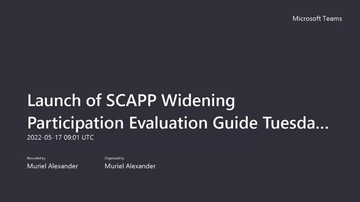 Launch of SCAPP Widening Participation Evaluation Guide Tuesday 17th ...