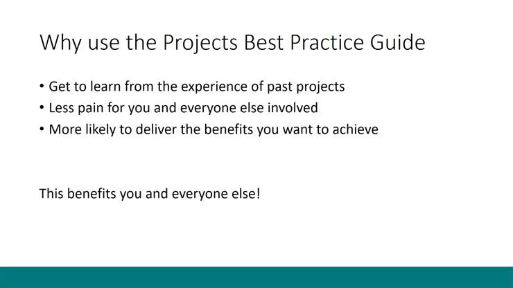 Projects Best Practice Guide - Getting Started