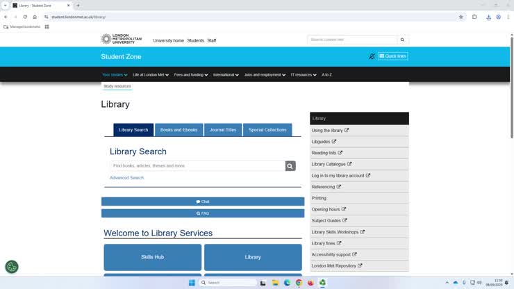 Library search