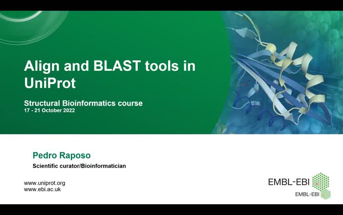 Align and BLAST tools in UniProt