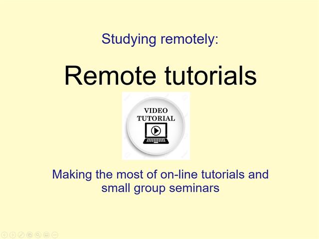 Remote tutorials