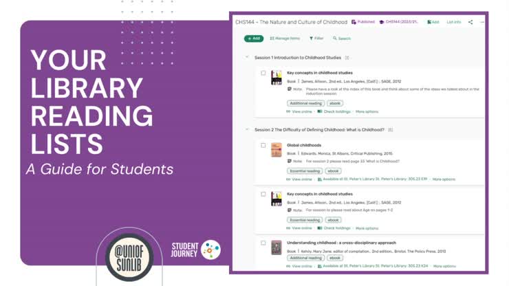 Library Reading Lists Student Video